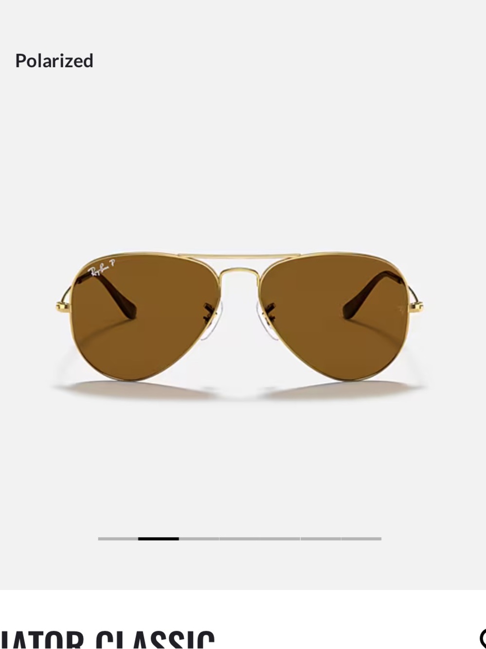 Ray-Ban Polarized Aviator Sunglasses Gold Frame with Brown Lenses